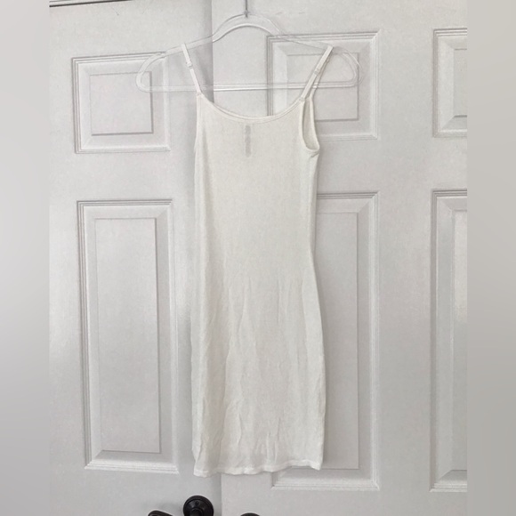 SKIMS Soft Lounge Rib Mini Slip Dress | Snow | Size XS - Picture 6 of 7